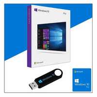 Stick bootabil Windows 10 Home sau Pro (21H2) + licenta retail