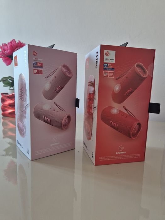 Boxa portabila Bluetooth JBL Flip 6 Roz/Roșu, 30W, Sigilate -Originale