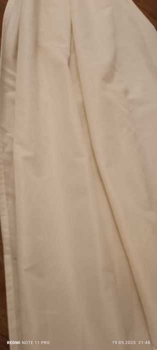 Draperii alb murdar crem VidaXL