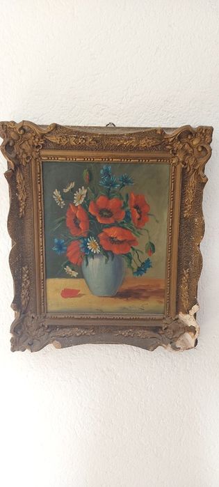 Tablou vechi pe panza