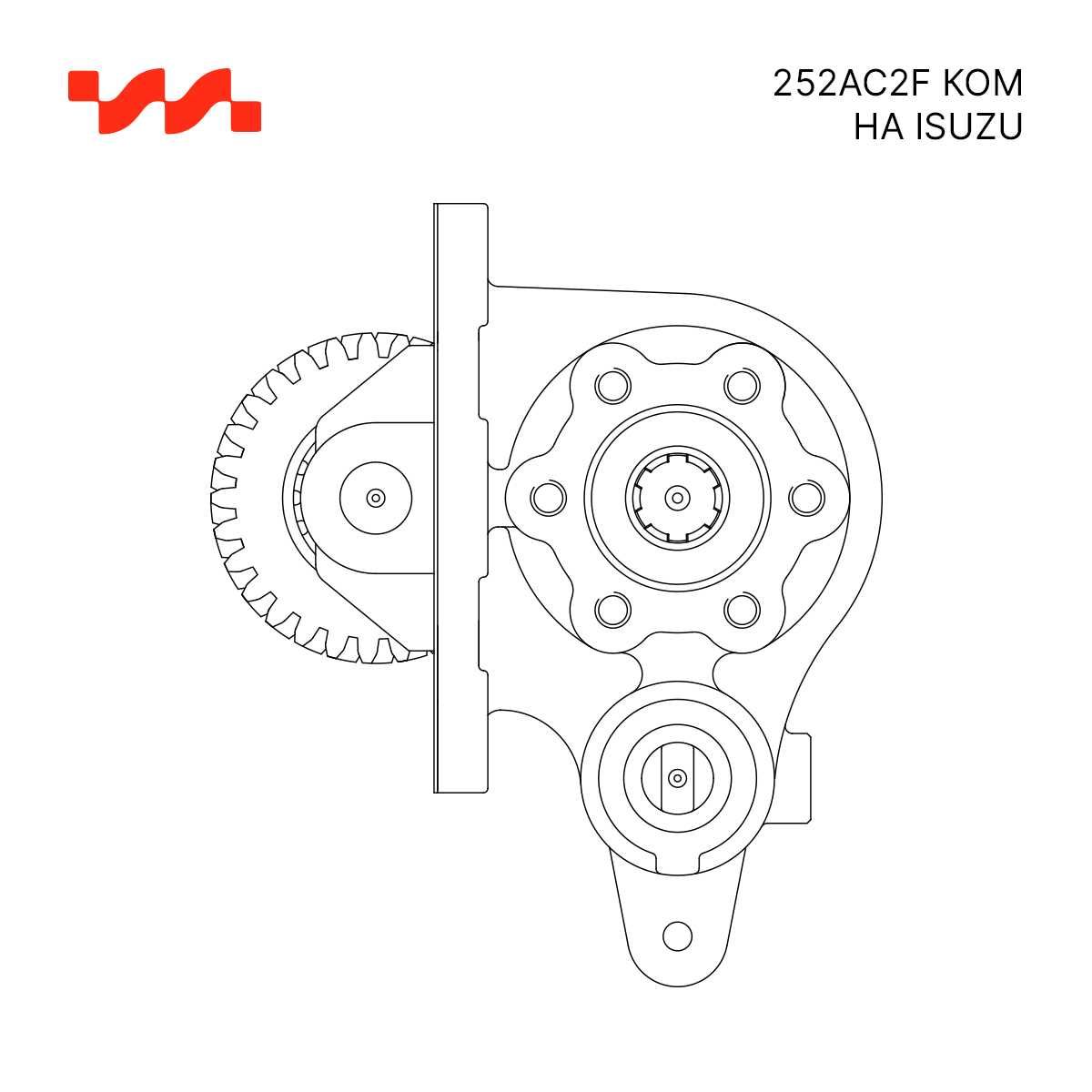 Коробка отбора мощности 252AC2 КОМ на базе ISUZU