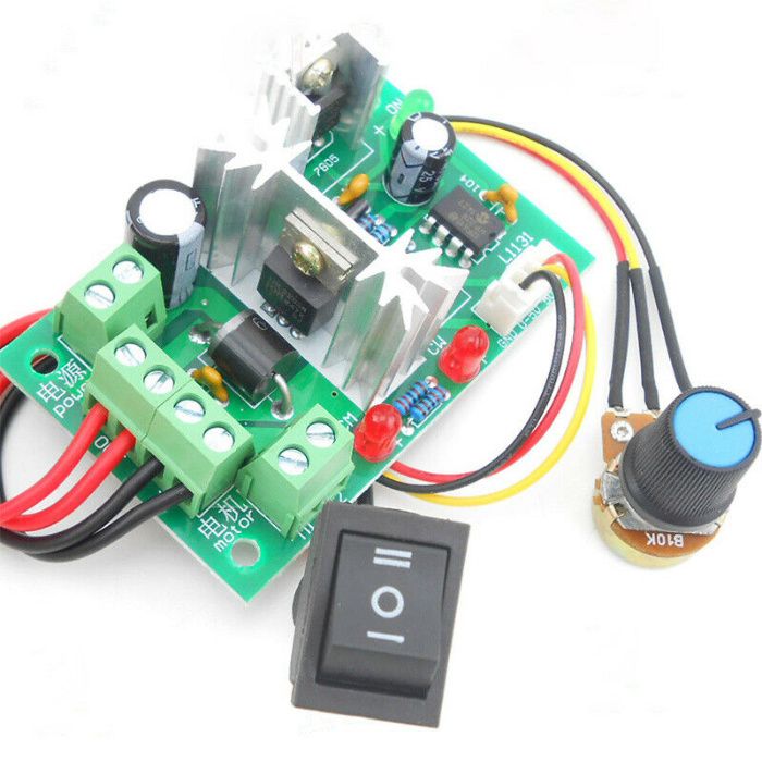 Regulator de turatie motor cc PWM 6A 6-30V -Schimbare sens. Nou!