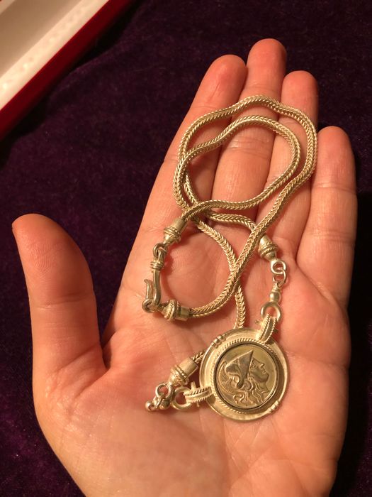 Сребърно колие, античен стил, Атина Палада