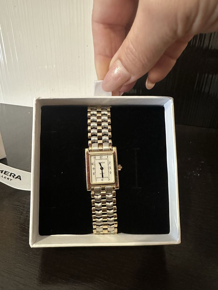 Ceas de mână aur galben și alb Geneve– model elegant – NOU
