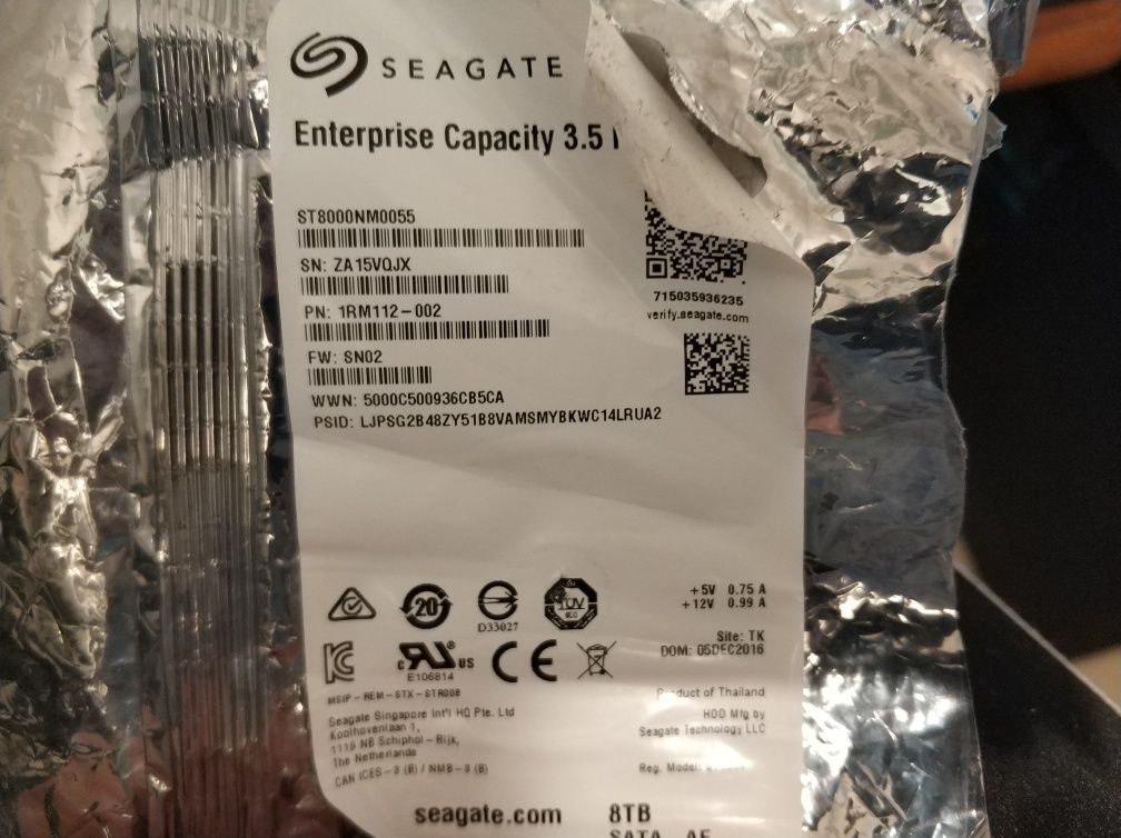 Placa logica HDD Seagate Enterprise Capacity V5 de 8TB,Sata,3.5"