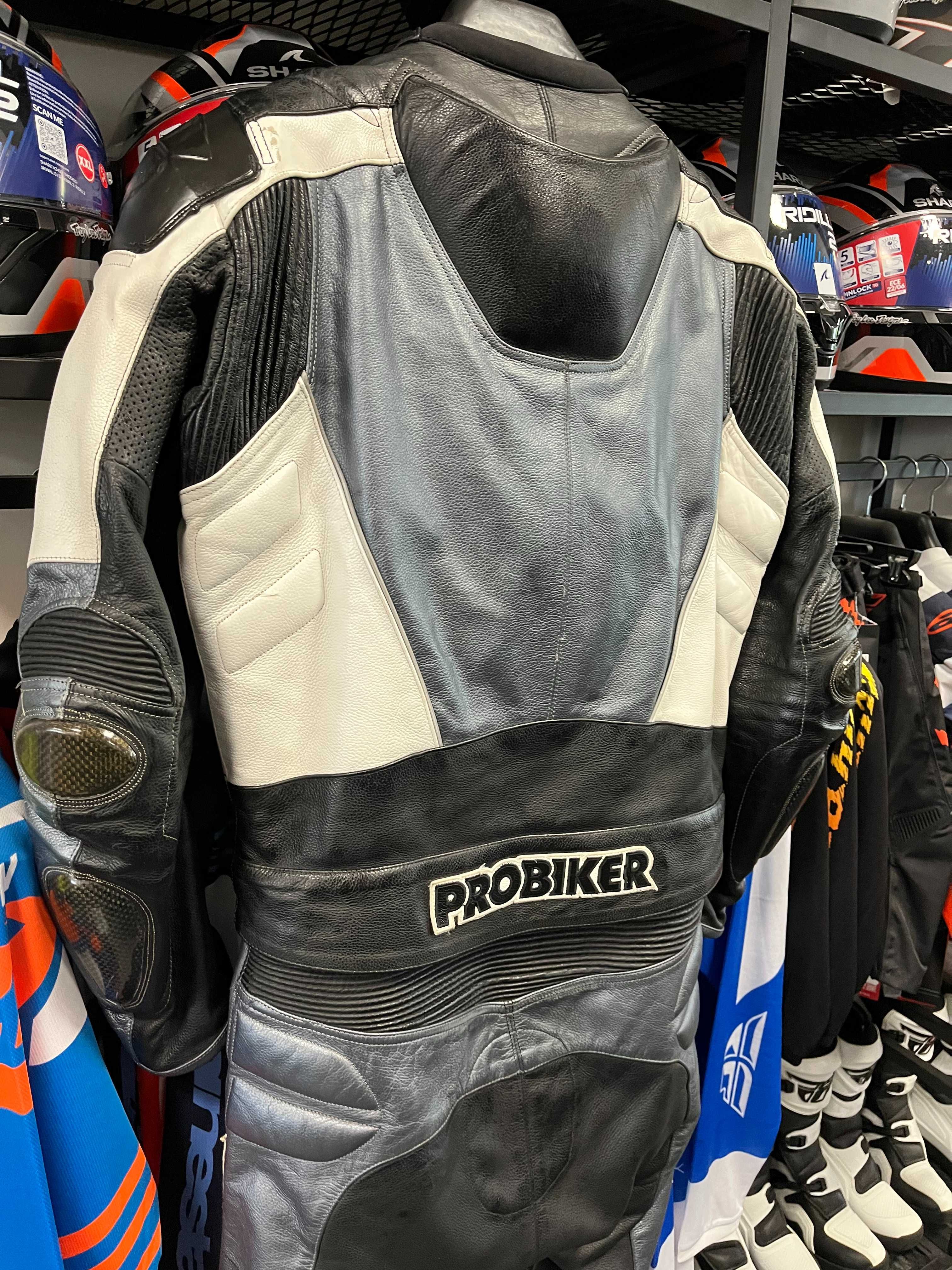 Kожен мото екип PROBIKER PRX-,2 части,54,всички протектори,гърбица