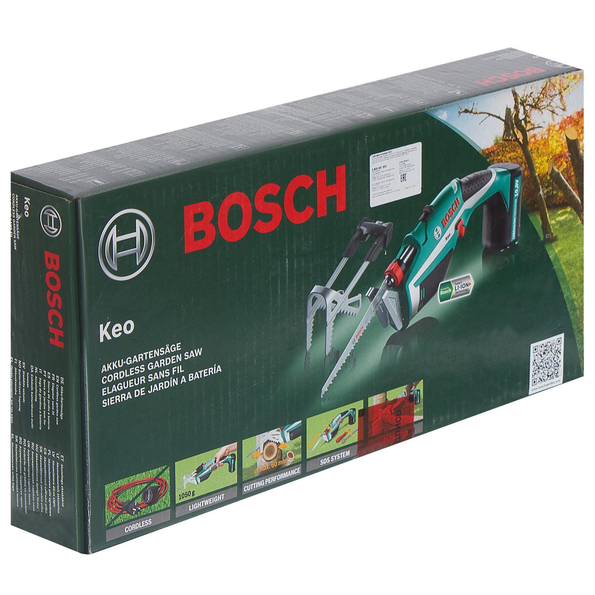 Аккумуляторная садовая пила Bosch Keo