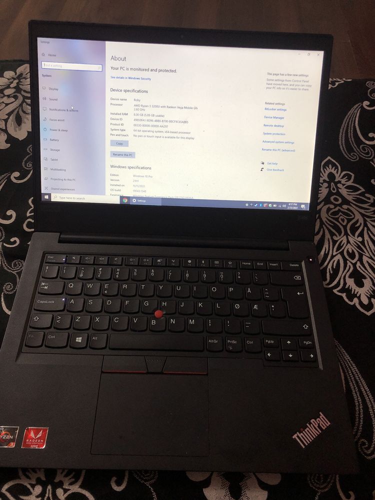 Vand laptop lenovo thinkpad E495