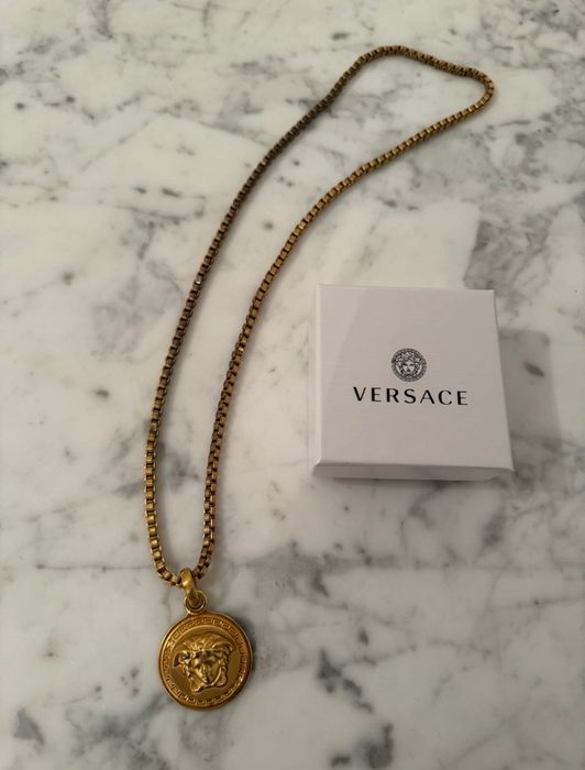 Lant original Versace auriu Medusa Medalion