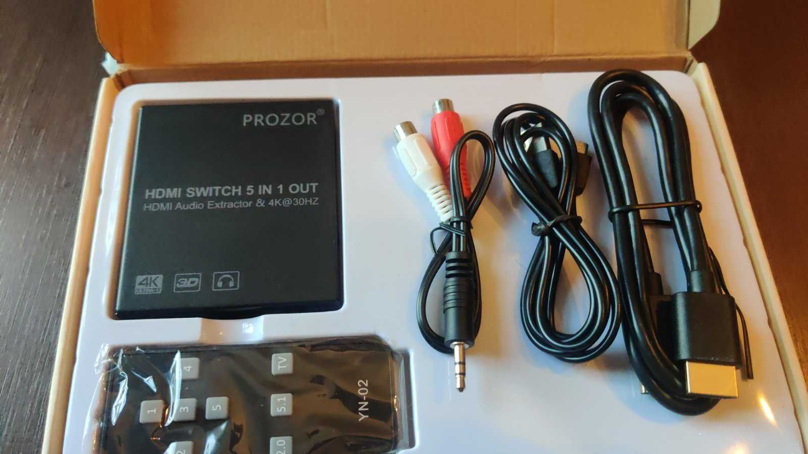 HDMI и аудо сплитер / суич 5 към 1