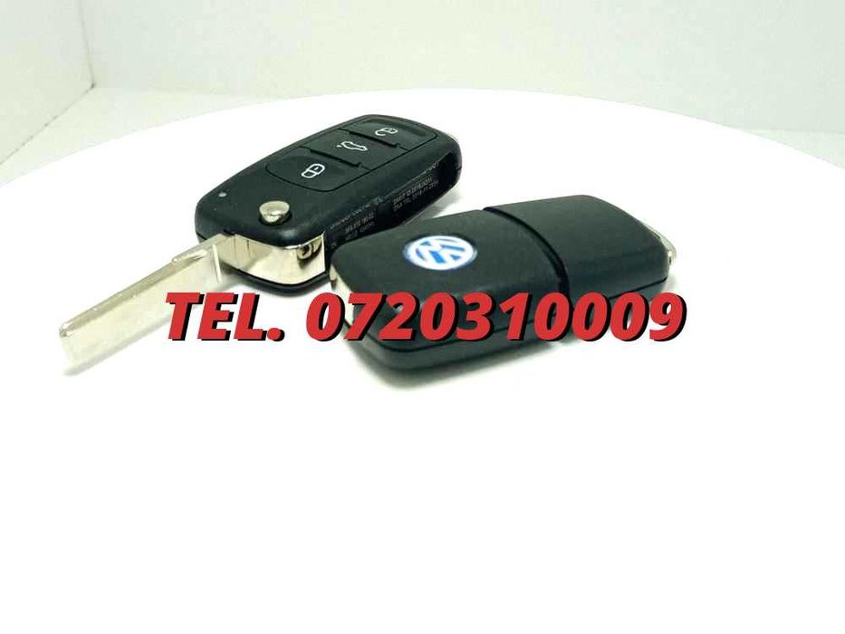 Carcasa Cheie Briceag Vw 3 Butoane Compatibila Lamela Hu66