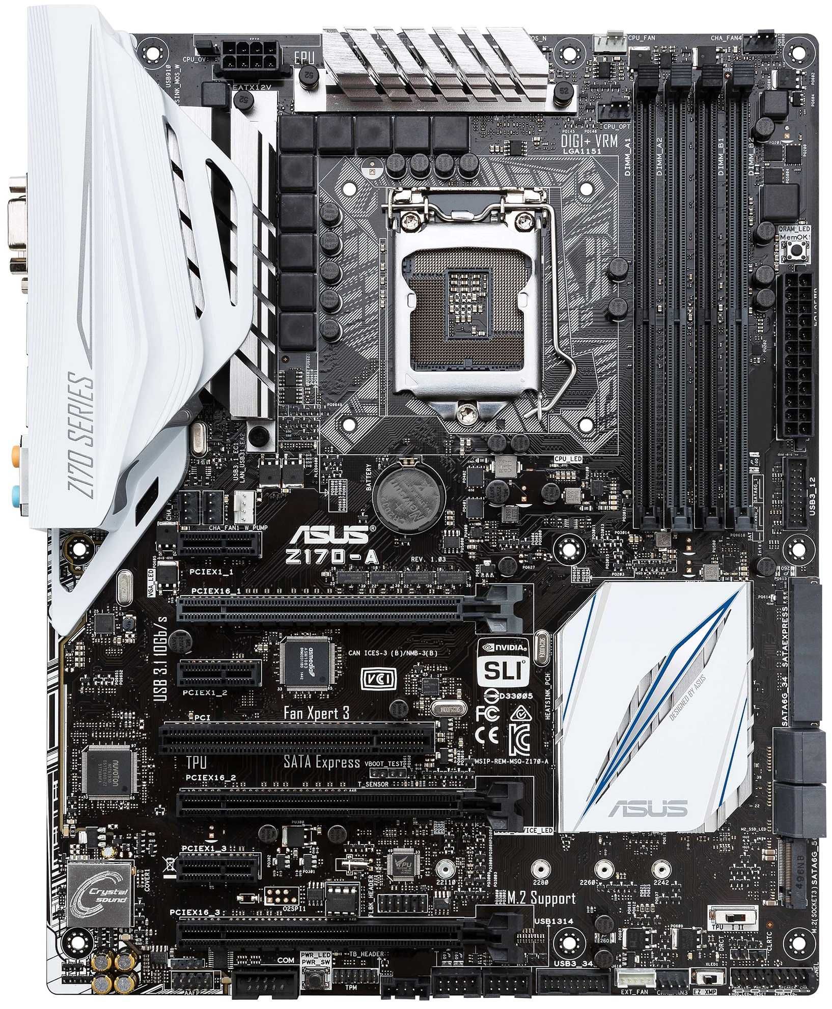 Дъно Дънна платка Asus Z170-A LGA 1151 DDR4 до 64GB OVERCLOCK