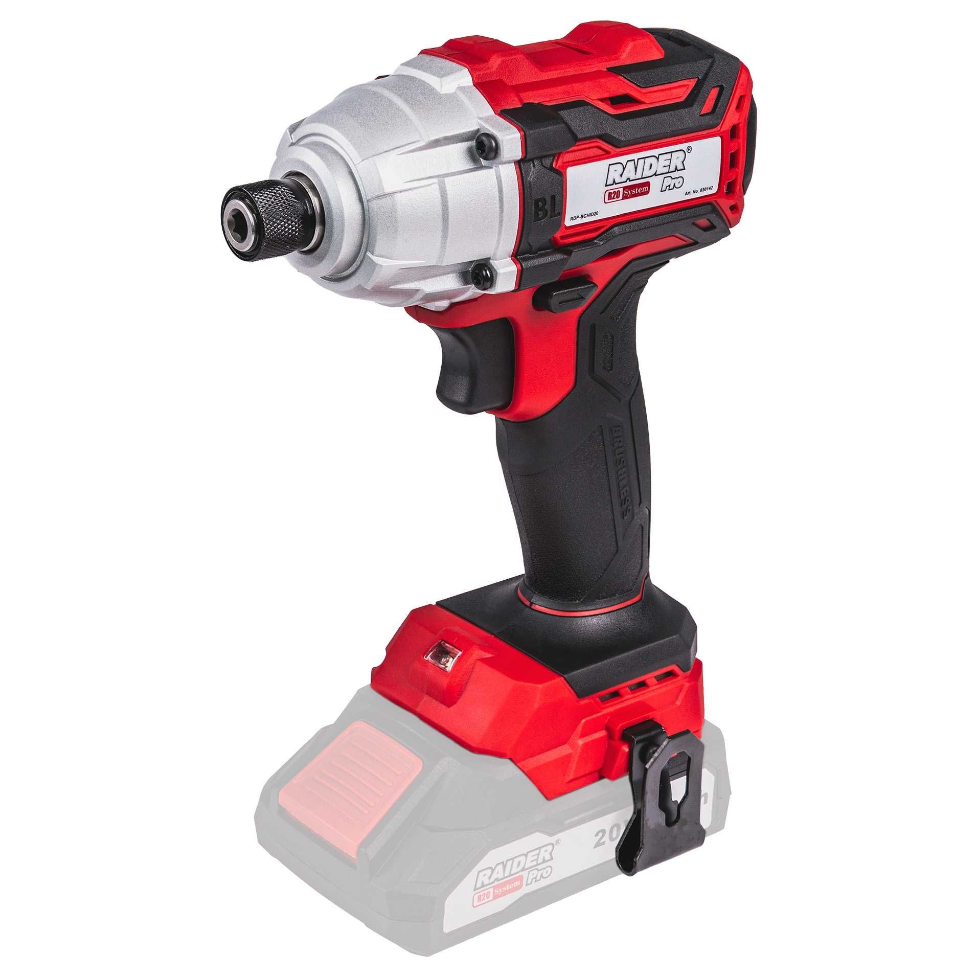 Акумулаторен ударен винтоверт RAIDER RDP-BCHID20 SOLO, 20 V, 180 Nm