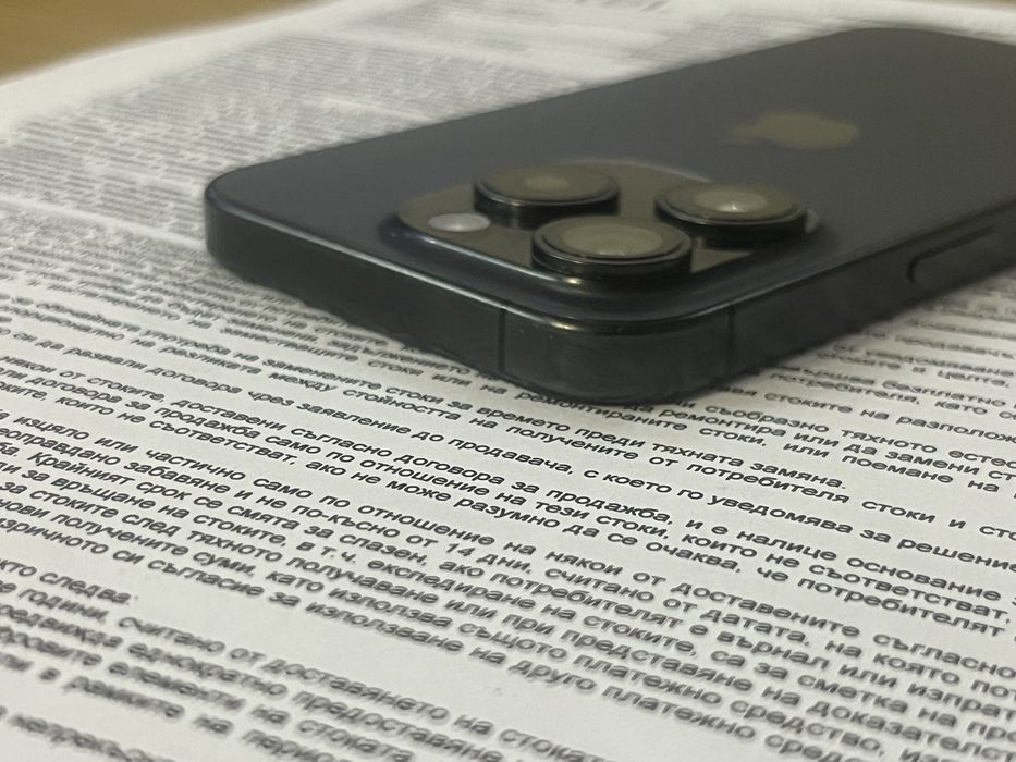 Бартер iPhone 15 Pro 128гб черен 22 месеца гаранция