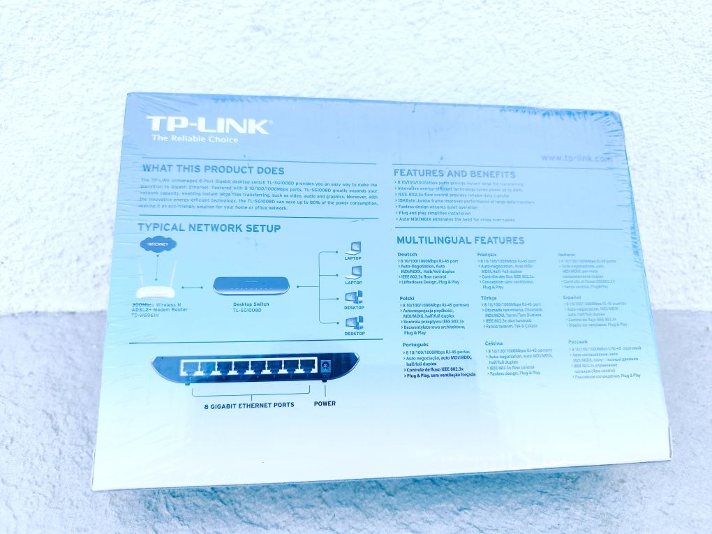 Чисто нов TP-LINK switch TL-SG1008D