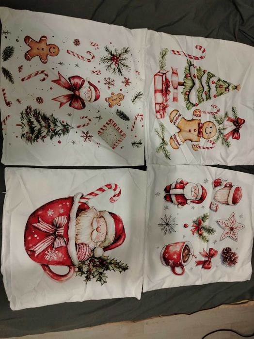 Подушки диванные с новогодним принтом