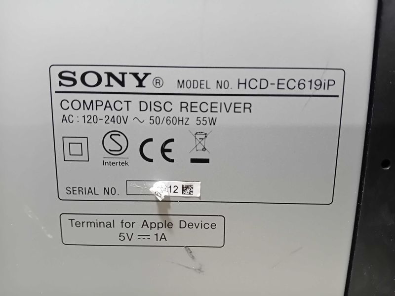Уредба - Sony HCD-EC619iP