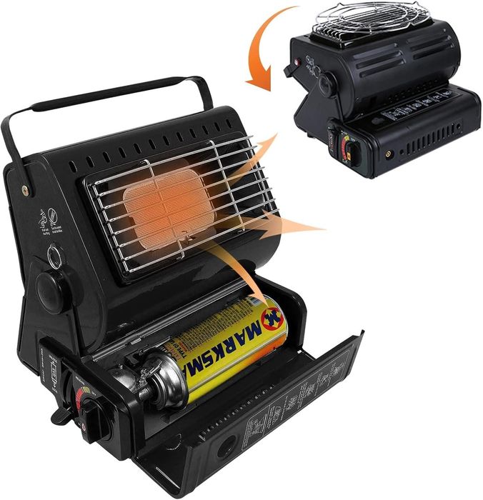 преносим газов отоплител печка за къмпинг - 1.3kw automax 18237