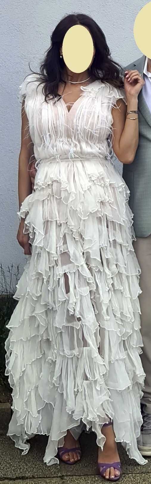 Rochie ADELE by Norina Stoica din mătase cu volane