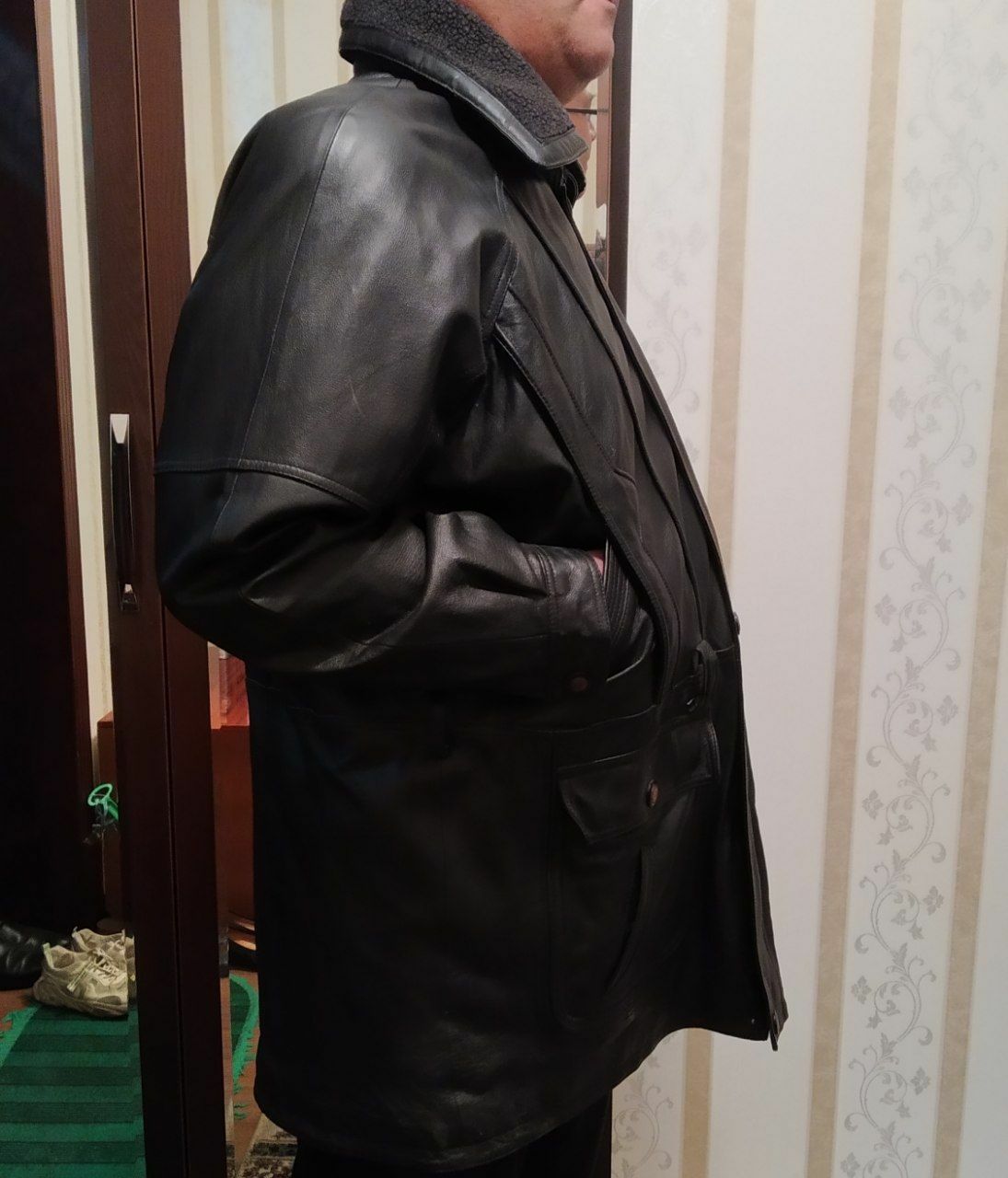 Новая Кожаная куртка, мужская.