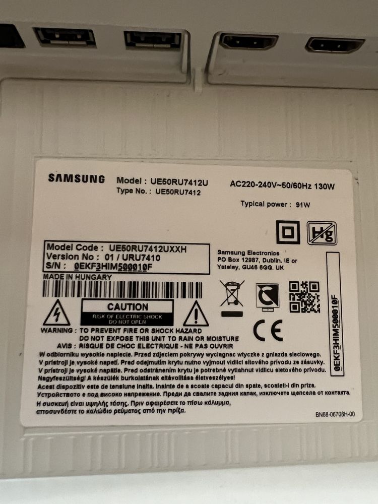 Смарт Телевизор Samsung 50'' 4K - модел UE50RU7412
