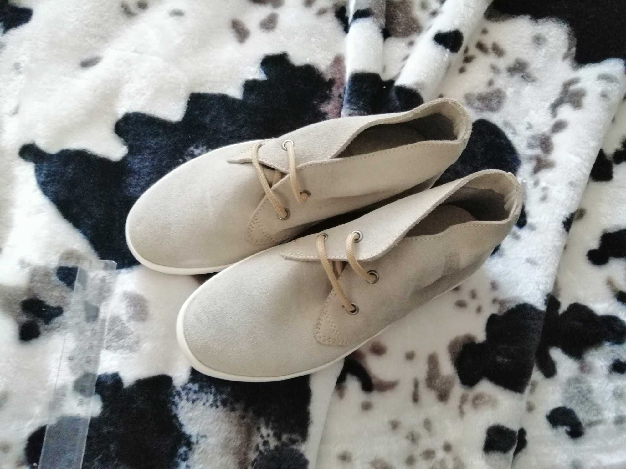 Ghete pantofi casual gri din piele intoarsa noi