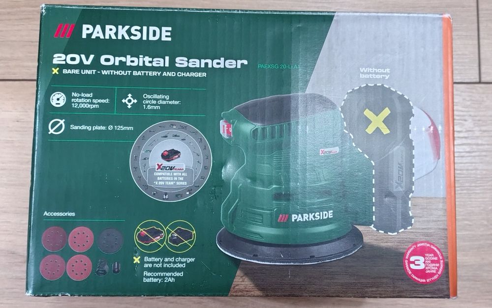 Slefuitor cu excentric / multifunctional, 20 V - 12.000 rpm, Nou!