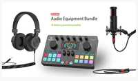 Podcast Equipment Bundle Audio Interface DJ Mixer All-In-One sigilat