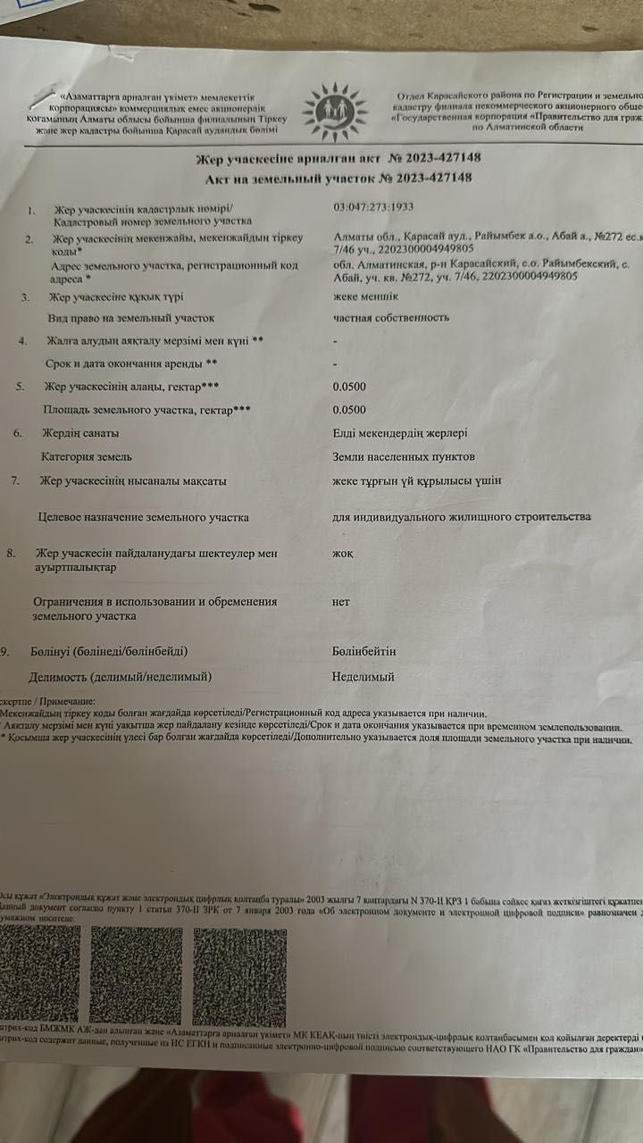 Продам участки в Абае