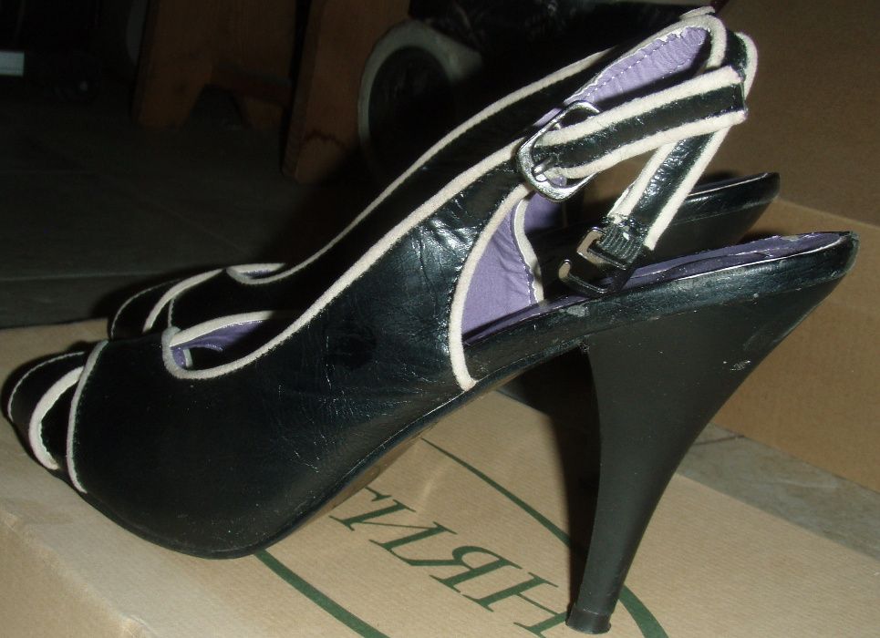 Дамски обувки с висок ток от естествена кожа 40 номер