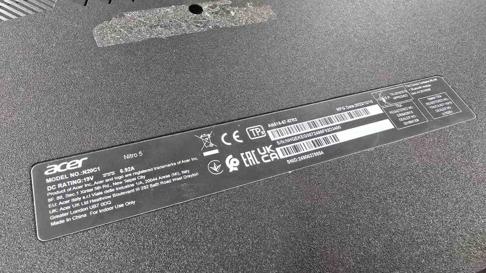Лаптоп Acer Nitro 5 / 512GB SSD / GTX 1650 / 8 RAM / i5 11400H /