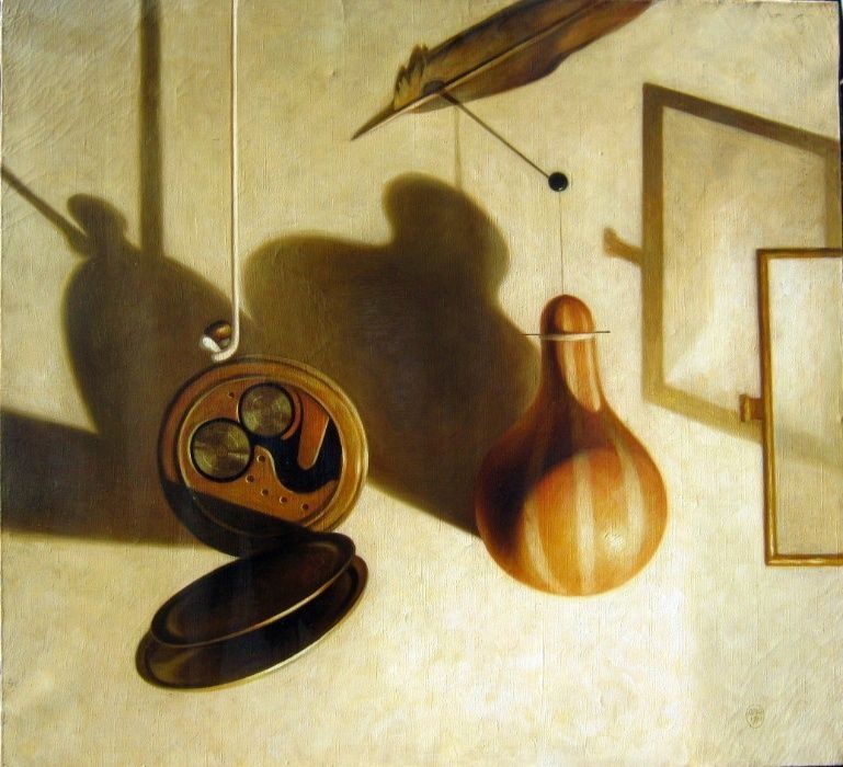 tablou (mare) George Grigorescu - Timpul, Ulei pe pânză, 80x70cm, 1999