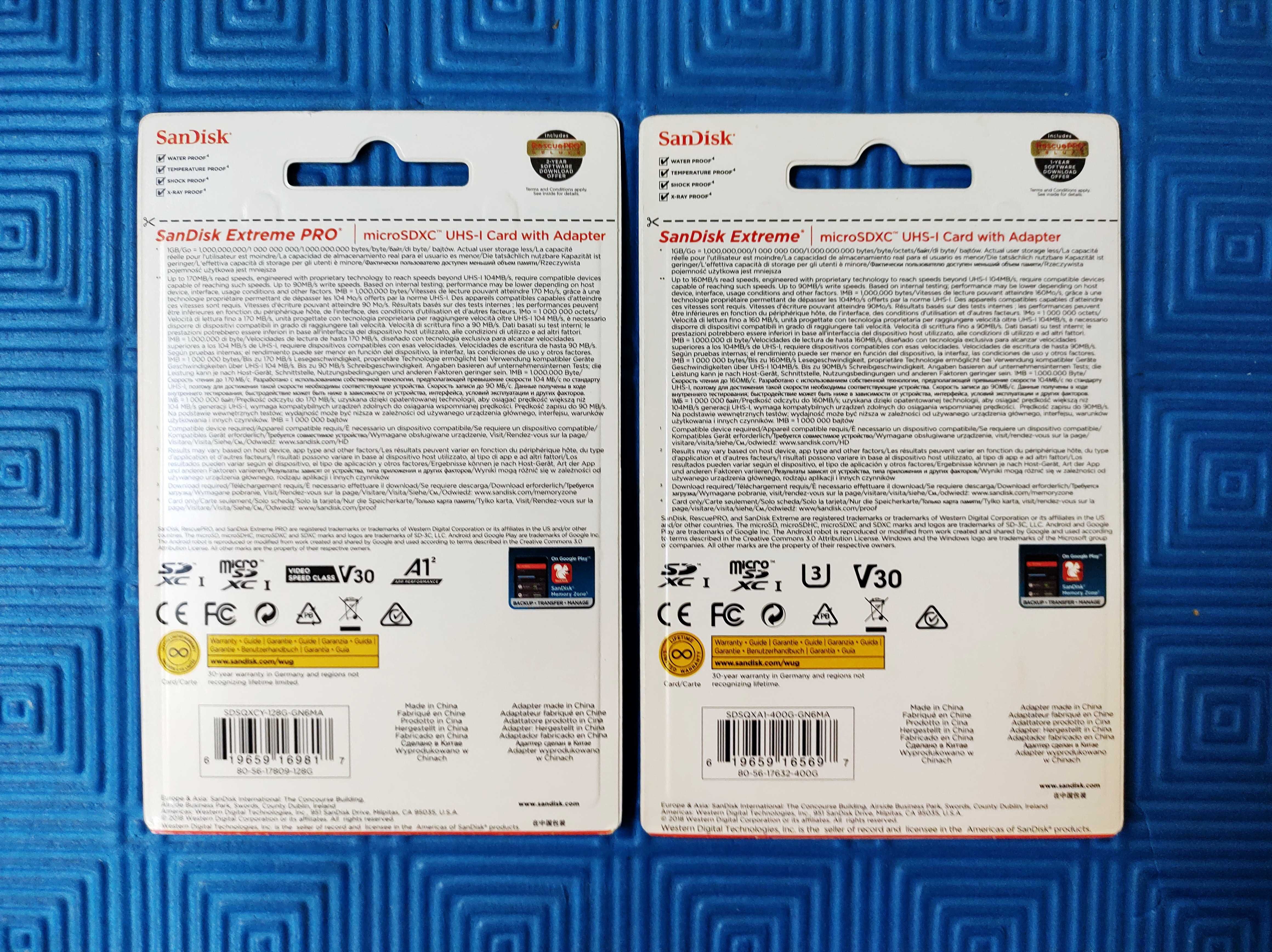 SanDisk Extreme PRO microSDXC 128GB C10, U3, V30, 4K, A2 карта памет