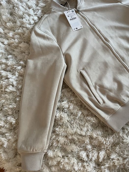 Jacheta Bomber Zara Tip Piele Caprioara/Suede Marime M (noua/eticheta)