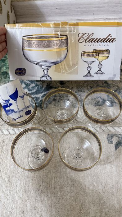 Богема посуда, Bohemia посуда вареньица 5 штук