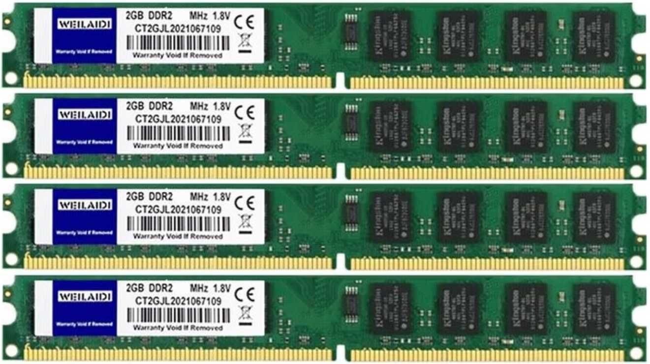 RAM 8GB 4x2gb Weilaidi DDR2 800Mhz