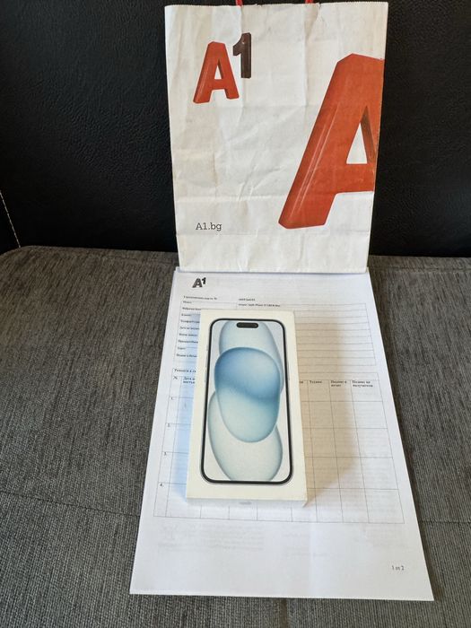 ЗАПЕЧАТАН 128GB iPhone 15 Гаранция A1 2027 г. Blue / Син