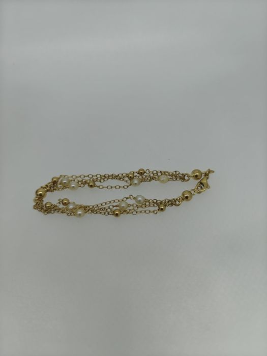 Brățară aur cu perle  18k 6.27gr(r)