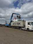 Semiremorca transport fier vechi - sasiu cu container maritim