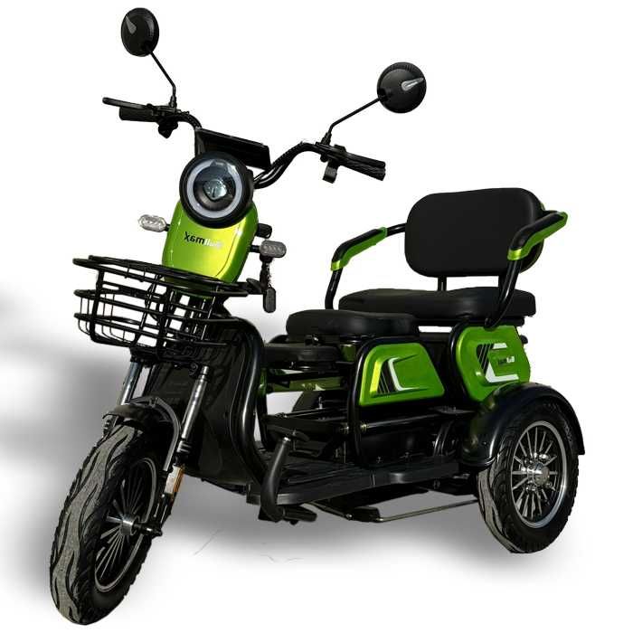 Триместна Електрическа  триколка Bullmax с голяма мощност за нагорнища