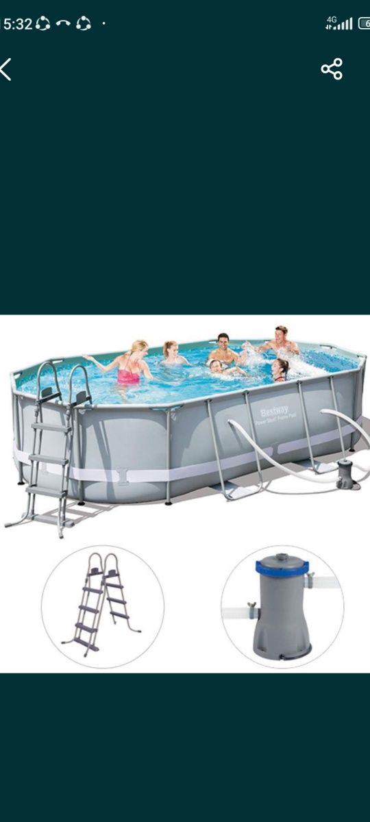 Бассейн intex Bestway 488x305x107 каркасный