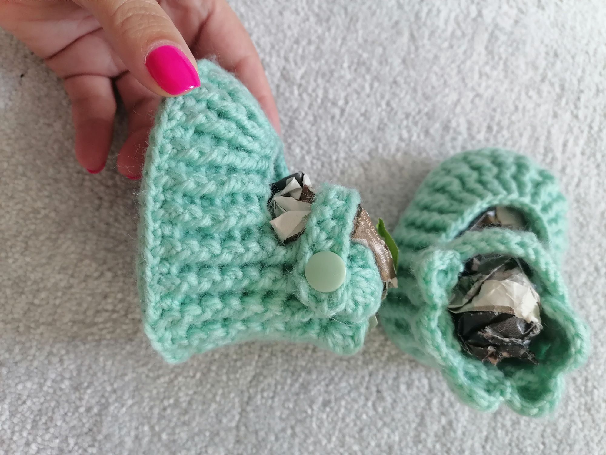 Botoșei croșetati pentru bebe hand made