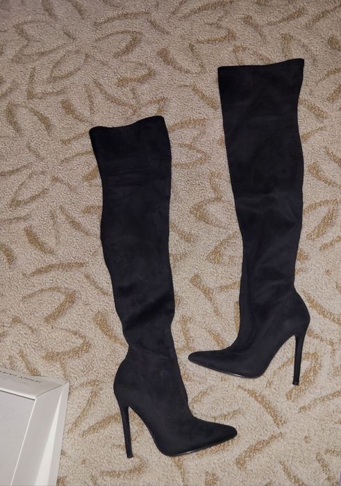 Cizme lungi negre Asos