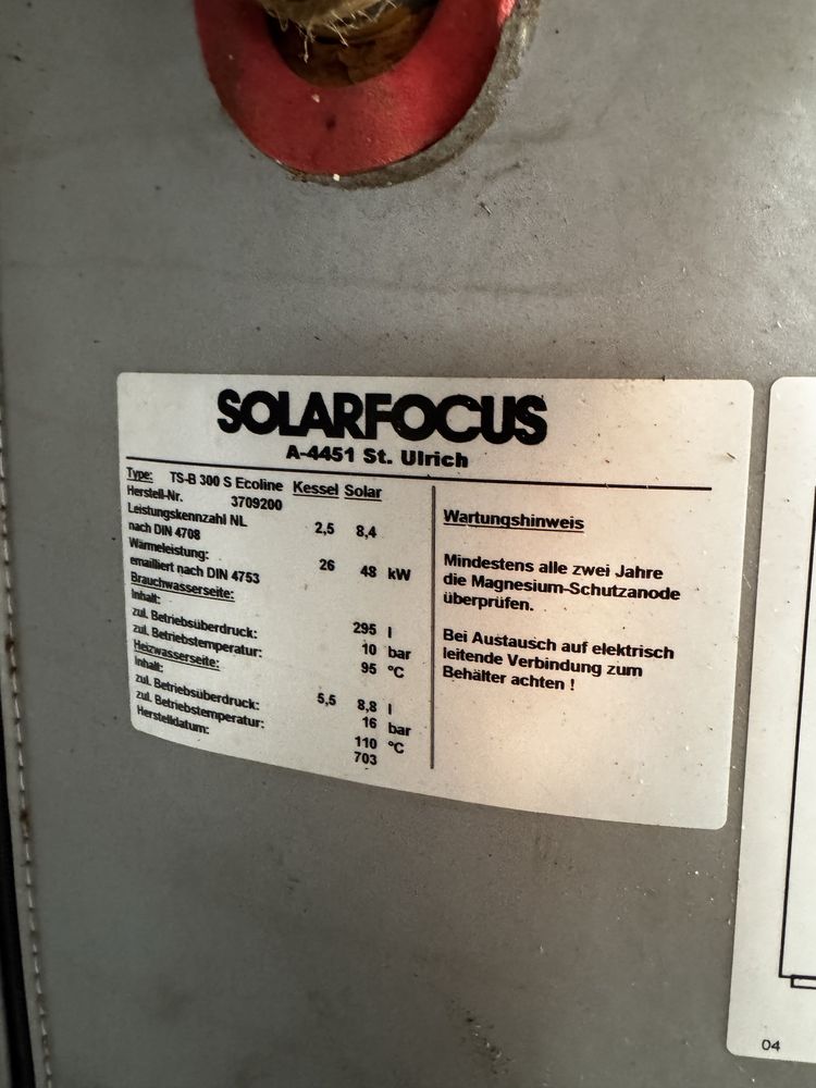 Boiler ferolli solarfocus eldom