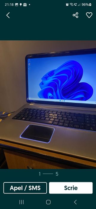 Laptop HP i 7 SI 8 GIGA RAMI