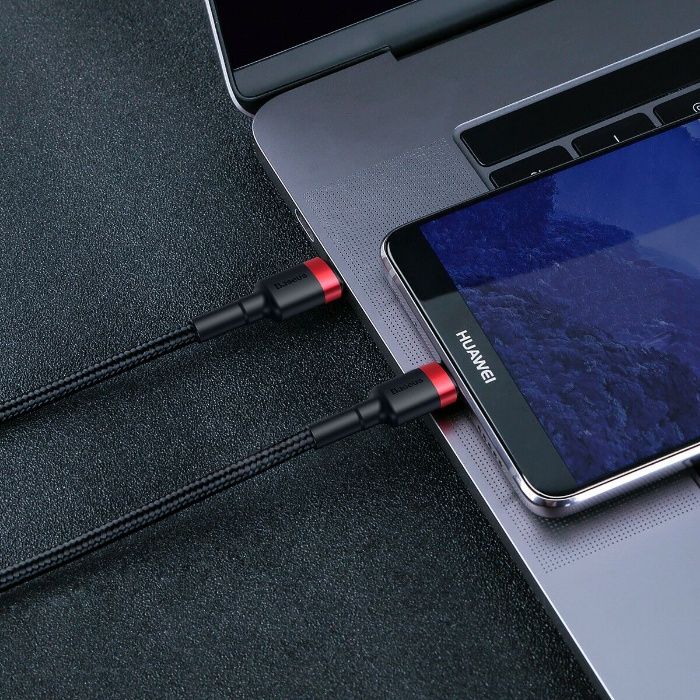 BASEUS Cablu date si incarcare USB-C tata tata 60W 3A Fast Charge - 2M