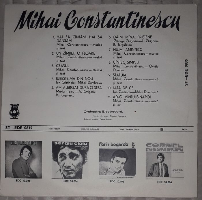 mihai constantinescu disc vinil pickup