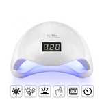 Lampa unghii UV LED SUN5 48w, senzor, display LCD, Alb