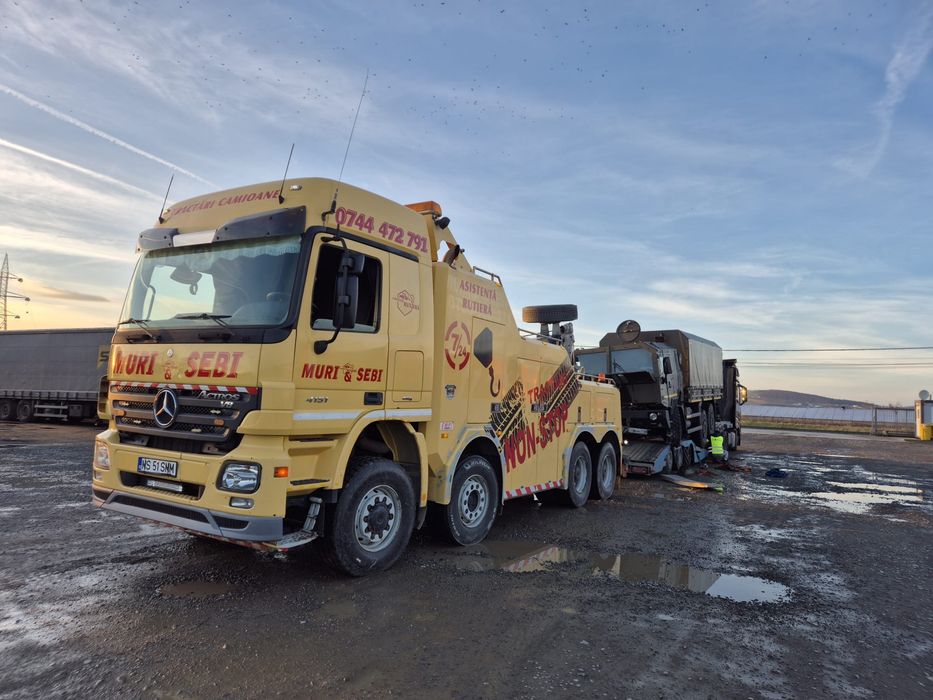 Remorcari tractari recuperări camioane, tir  autocar închiriere macara