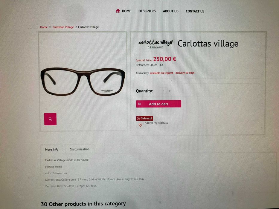 Rame ochelari de vedere Carlottas Village 132 - Made in Japon 53-18